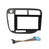 AYYDXRK Compatible with Honda Civic Manual AC 1996-1999 9 Inch MP3 Player Car Radio Installation Double Din DVD GPS Mp5 Plastic Fascia Panel Frame Install Mount Kit(Left an Cord) view 1