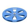 1/4 7 Inch Empty Tape Reel Aluminum Alloy Universal Open Sound Deck Recording Takeup Reel Replacement for ReVox Studer (Blue) view 1