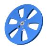 1/4 7 Inch Empty Tape Reel Aluminum Alloy Universal Open Sound Deck Recording Takeup Reel Replacement for ReVox Studer (Blue) view 3