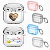 Klsify Custom Photo Case for AirPods 4th Gen Earbuds Cover Customized Personalized Make Design Heart Shaped Image Text Logo Picture Shockproof Clear Soft Earphone Box Shell with Keychain view 1