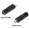 Artilits 5.5 x.2.1mm to USB C Adapter, 5.5 X 2.1 mm Plug Power Delivery USB C Adapter 12V Made for USB Lights, Small Fan, Foldable Solar, Laptops, Cameras Series view 2