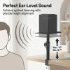 2 Pack Clamp-on Desk Speaker Stands, Height&Angle Adjustable Desktop Speaker Stands for Samsung Q990D/Q990F/Q990C/Q930C, Fit Edifier KRK Klipsch Polk Yamaha Built-in Cable Management with Headset Hook view 4
