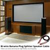 4.9Ft Bi-Wire Audio Cable, 2 Speaker Cable Pairs with 16 Gold-Plated Banana Plugs, Splitter Speaker Cable for Home, Ktv, and Stage Sound Systems view 2