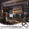 4.9Ft Bi-Wire Audio Cable, 2 Speaker Cable Pairs with 16 Gold-Plated Banana Plugs, Splitter Speaker Cable for Home, Ktv, and Stage Sound Systems view 3