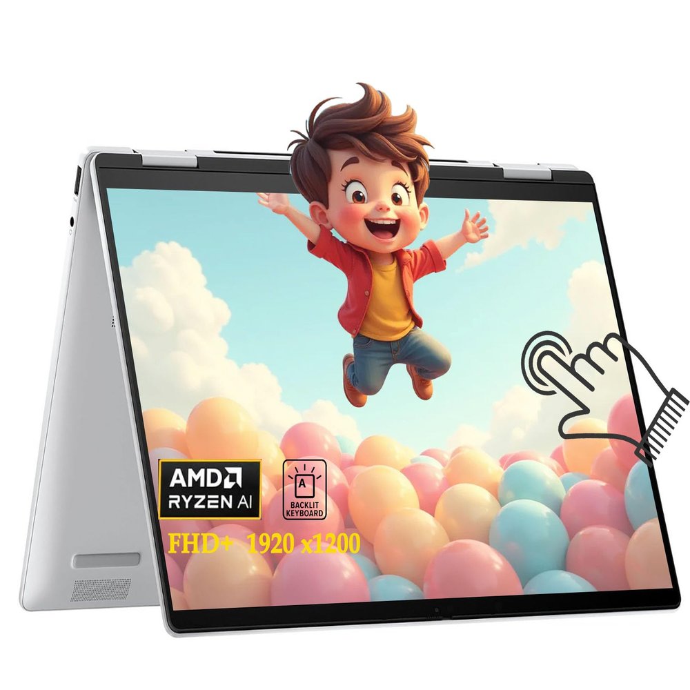 HP Envy X360 Laptop 14 2 in 1 FHD+ IPS Touchscreen AI Laptops, AMD Ryzen 5 8640HS (Beats i7-1255u) Up to 4.9GHz, 16GB RAM 512GB SSD, Backlit Kb, WiFi 6E, Win 11/BWE Accessories