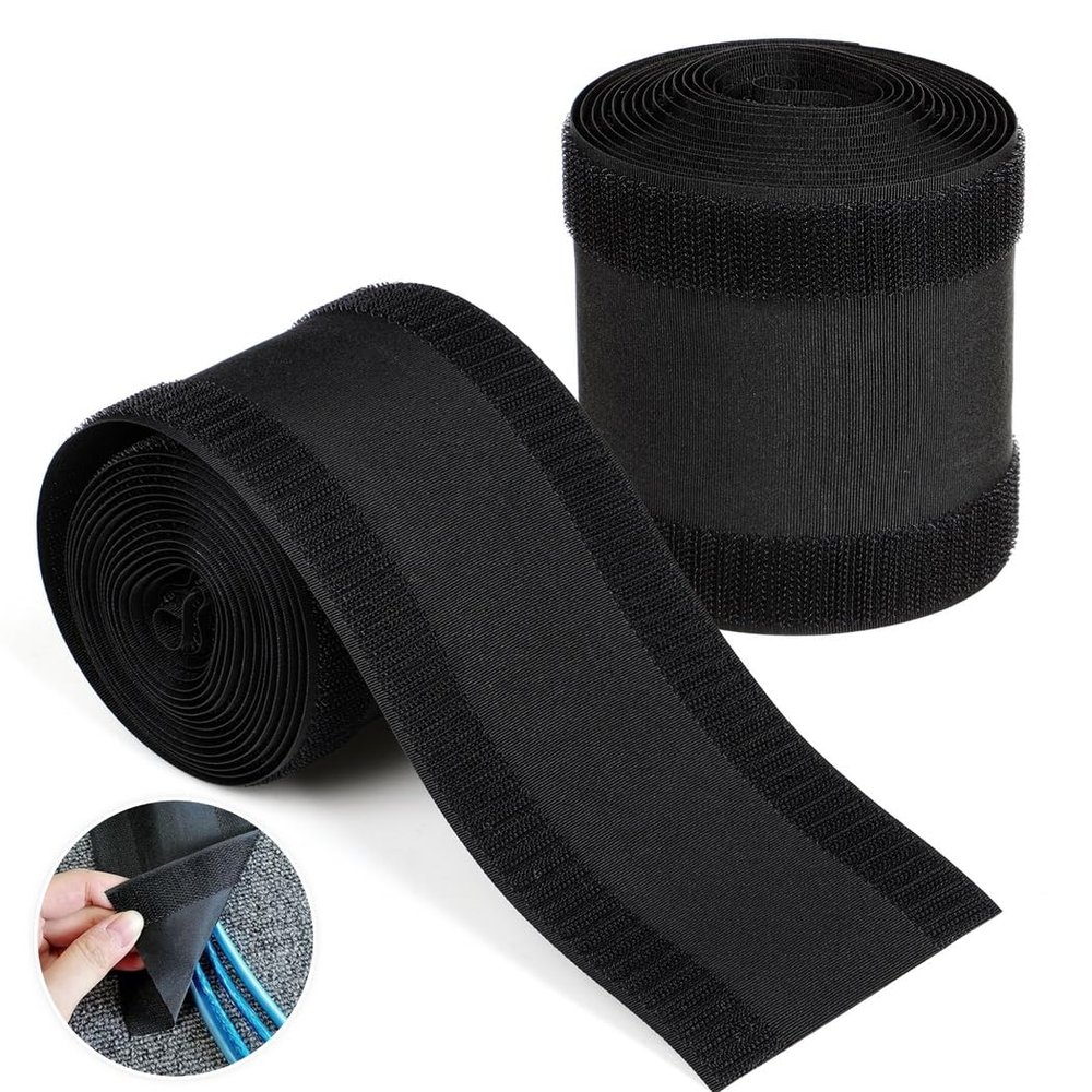 2 Rolls of 9.8Ft Carpet Floor Cable Protector, Cord Cover for Safe Cable Management in Offices, Malls, Theaters, and More