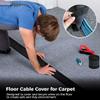 2 Rolls of 9.8Ft Carpet Floor Cable Protector, Cord Cover for Safe Cable Management in Offices, Malls, Theaters, and More view 3