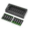 BEVIGOR AA Rechargeable Batteries with Charger, 10-Pack 2800mAh High Capacity NiMH AA Batteries view 1
