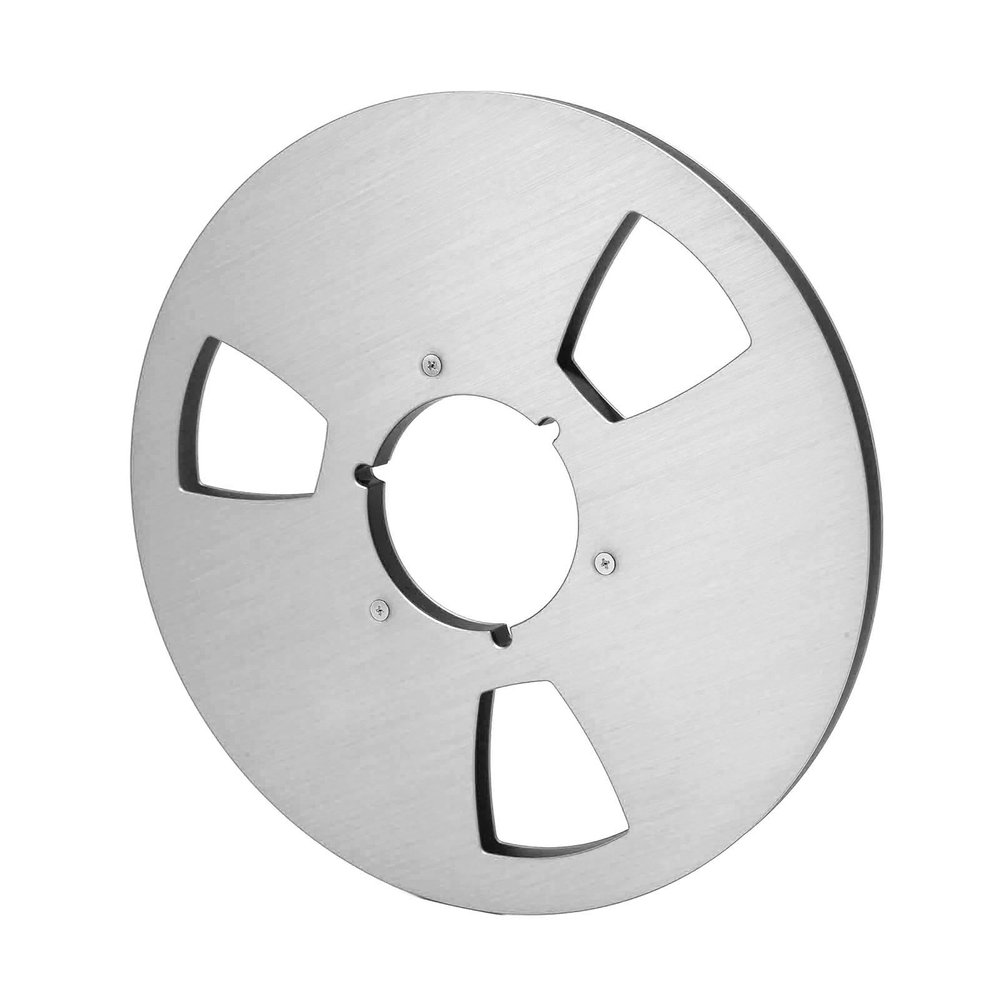 Phefop 10.5 Inch Empty Takeup Reel, Aluminum Alloy Sound Tape with 3 Holes, No Star, for Pioneers, Universal Reel to Reel Tapes (Silver)