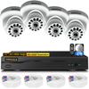 1080P Wired CCTV Security Camera System, 8CH HD DVR Kit, 4X Dome Indoor Outdoor Cameras, 65ft IR Night Vision, Free App, No Subscription Fee, Remote Access, Reliable Home Security view 1