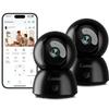 2K Security Camera Indoor, 2.4G & 5G WiFi Pet Camera for Home Security, Pet/Dog/Elder/Baby Camera with Phone App, Night Vision, Cloud/SD Card Storage, 2-Way Audio, Motion Detection, Black view 1