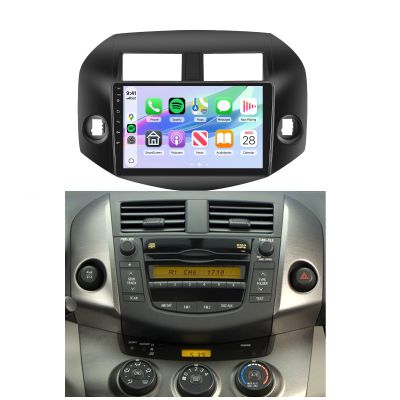 4G+64G Car Radio for Toyota RAV4 2007 2008 2009 2010 2011, Rimoody Android 15 Car Stereo Wireless Carplay Andorid auto GPS 5G WiFi 10.1 inch Touch Screen Mirror Link EQ Bluetooth 5.0 FM Backup Camera