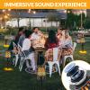 Outdoor Speakers with Lights, Mens Gifts for Birthday,Waterproof Portable Bluetooth Speaker,HD Stereo Sound, Multi-Sync up to 100 Speakers Auto-Pairing for Patio/Pool/Camping Cool Gadgets 2 Pack view 2