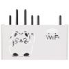 byepica WiFi Router Storage Box, Wall Mount Wireless Router Organizer, Household Power Cord Management Box, Plastic Router Holder, Home WiFi Box view 1