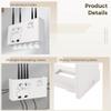 byepica WiFi Router Storage Box, Wall Mount Wireless Router Organizer, Household Power Cord Management Box, Plastic Router Holder, Home WiFi Box view 2