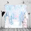 10x8ft Baby Shower Backdrop Baby Its Cold Outside Winter Pine Forest Bear Penguin Animal Background Kids Children Portraits Party Supplies Wall Decor Photography Photo Studio Props view 4