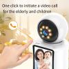 Indoor Surveillance Camera with Display Screen, Motion Detection,Two-Way Video Call, Surveillance Camera Escort, Home WiFi, High-Definition, Night Vision, Panoramic Intercom,with 32GB Storage Card view 3