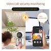 Indoor Surveillance Camera with Display Screen, Motion Detection,Two-Way Video Call, Surveillance Camera Escort, Home WiFi, High-Definition, Night Vision, Panoramic Intercom,with 32GB Storage Card view 4