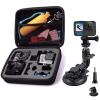 TEKCAM Action Camera Carrying Case, Suction Cup Mount Compatible with Gopro Hero 13 12 11 10 9 8 7/AKASO EK7000/Brave 4/Brave 7 LE view 1