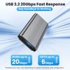 ChenYang USB 3.2 to M.2 NVME/SATA SSD Enclosure Reader,USB 3.2 Gen 2x2 20Gbps Tool Free Enclosure Adapter Support 2242/2260/2280mm with RTL9220 Chipset view 2