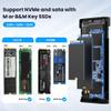 ChenYang USB 3.2 to M.2 NVME/SATA SSD Enclosure Reader,USB 3.2 Gen 2x2 20Gbps Tool Free Enclosure Adapter Support 2242/2260/2280mm with RTL9220 Chipset view 3