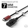 Cable Anchors for Desk Organization Gun Metal Wire Snap, Charger Cable Management Clips, Aluminum Cord Organizers, Power Cable Retainer (Pink) view 3