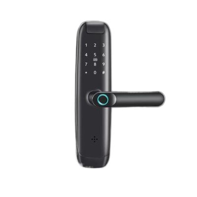 QDVOPHZA Tuya WiFi Electronic Smart Door Lock with Biometric Fingerprint Smart Card Password Key Unlock Apartment Air Bnb Door Lock(125x22(5050))