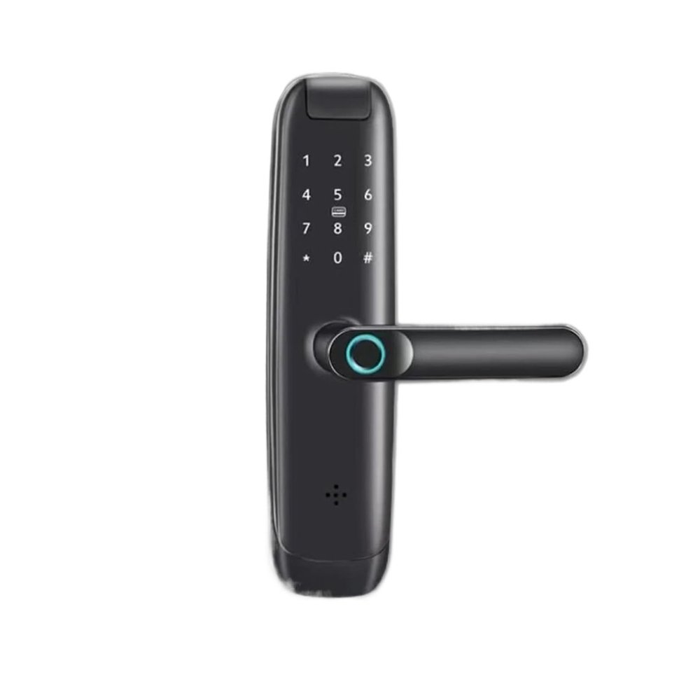 QDVOPHZA Tuya WiFi Electronic Smart Door Lock with Biometric Fingerprint Smart Card Password Key Unlock Apartment Air Bnb Door Lock(125x22(5050))