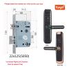 QDVOPHZA Tuya WiFi Electronic Smart Door Lock with Biometric Fingerprint Smart Card Password Key Unlock Apartment Air Bnb Door Lock(125x22(5050)) view 2