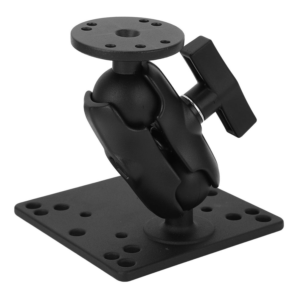 Jopwkuin Truck Mount, Heavy Duty Versatile Dual Ball Mount Adapter Plate, Dual Socket Arm with C Size Ball Adapter for Fish Finders