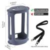 Carrying Protective Silicone Case Compatible with Ultimate Ears EVERBOOM Wireless Bluetooth Portable Speaker, Silicone Case Cover with Shoulder Strap for Ultimate Ears EVERBOOM (Blue) view 2