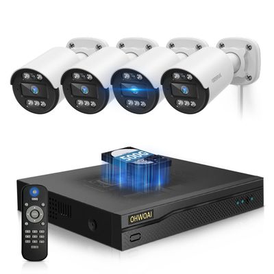 5MP Super HD & 80ft IR Night VisionWired Security Camera System Outdoor, CCTV Cameras Systems with AI Human Detection, Home Video Surveillance DVR Kits