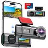Dash Cam 4K Front, Built-in WiFi Dash Camera for Cars, 1.47''IPS Screen Mini Dashcam with APP, 170Wide Angle, 24H Parking Monitor, Night Vision, WDR, G-Sensor, with 64G SD Card, Support 256GB Max view 1