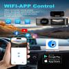 Dash Cam 4K Front, Built-in WiFi Dash Camera for Cars, 1.47''IPS Screen Mini Dashcam with APP, 170Wide Angle, 24H Parking Monitor, Night Vision, WDR, G-Sensor, with 64G SD Card, Support 256GB Max view 3