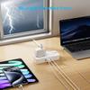 Kakyanill Surge Protector Power Strip, 10 ft Flat Extension Cord with 4 Outlets 3 USB Ports (2 USB C), Flat Plug Power Strip with 900 Joules Protection, Suitable for Home Office Dorm Room, White view 3