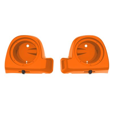 Mats-Csrewy Lower Vented Fairing Speaker Pods 6.5 inch for Harley Touring, FLT, FLHT, FLHTCU, FLHRC, Road Glide, Road King, Street Glide, Electra Glide 2014-2023 Baja orange