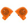 Mats-Csrewy Lower Vented Fairing Speaker Pods 6.5 inch for Harley Touring, FLT, FLHT, FLHTCU, FLHRC, Road Glide, Road King, Street Glide, Electra Glide 2014-2023 Baja orange view 3