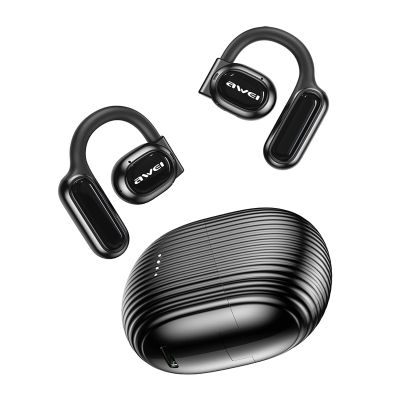 AWEI Wireless Earbuds Sports, Bluetooth Headphones 5.3, 51H Playback Over-Ear Buds ENC Noise Cancelling Mic, Deep Bass Earphones with Earhooks, IPX4 Waterproof Fitness Headset for Running Workout Gym
