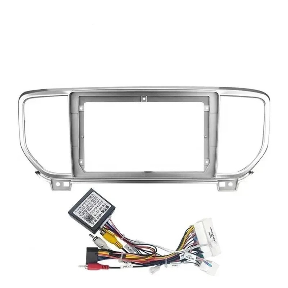 Car Audio Fascia Frame Android Radio Compatible with KIA Sportage KX5 Multimedia Video Player GPS Navigation 2din Stereo Head Unit With(Frame Cable Canbus)