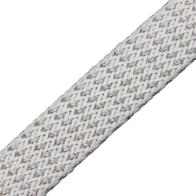 HDNSAUD Cable Sleeve Expandable Cable Sleeve 2mm ~ 40mm Tight Braided High Density Hardness Insulate Line Protect Wire Wrap Gland Sheath(White Sliver,4MM_1 Meters)