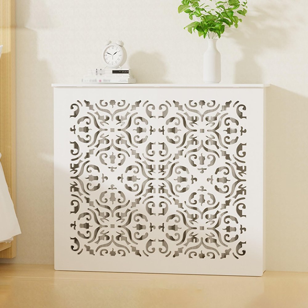 Modern Radiator cover, Radiator Decoration, Heater Heating Side Stand Cabinet, Hide Cluttered Pipes, Heat Cover Shelf for Household Living Room, Easy to install(100*70*15cm/39.4*27.6*5.9in)