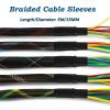 HDNSAUD Cable Sleeve 1M 5M 10M Expandable Braided Cable Sleeve Insulation Wire Protecting Nylon Wire Sheathing 4 6 8 10 12 15 20 25mm(Black Blue,4MM_10 Meter) view 3