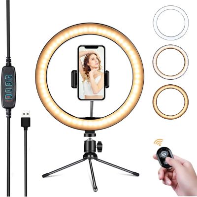 10inch Ring Light with 160CM Selfie Stick Tripod Live Broadcast Light Makeup LED Beauty Selfie
