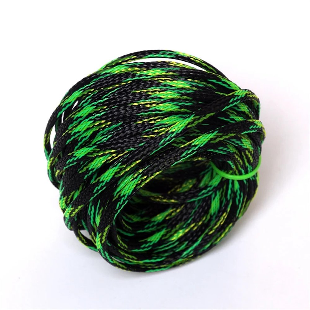 HDNSAUD Cable Sleeve 1M 5M 10M Expandable Braided Cable Sleeve Insulation Wire Protecting Nylon Wire Sheathing 4 6 8 10 12 15 20 25mm(Black Green,8MM_1 Meter)