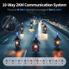 JESIMAIK Motorcycle Helmet Bluetooth Headset, 10 Way 2KM Helmet Communication System, Multitasking Audio Motorcycle Intercom, 2 Mics&40mm Speaker (2 Pack) view 4