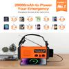 Emergency Crank Radio, 20000mAh Solar Hand Crank Weather Radio NOAA/AM/FM view 2