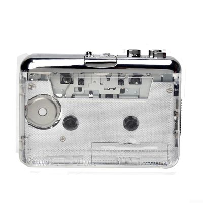 TreasureCave Portable Cassette Tape Player Recorder, Transparent Cassette Player Type-C Port for Converting, High Compatibility