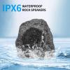 EMLOHSOL Outdoor Rock Speakers Waterproof, 400 Watt 6.5 Inch Superior Timbre IPX6 Weatherproof,Design for Garden,Patio,Pool,Deck,BBQ view 2