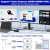 Microsoft Surface Docking Station, 12 in 1 Triple Display Surface Dock (2*HDMI +VGA), Surface Dock for Surface Pro 11/10/9/8/X/7/6/5/4/3, Surface Laptop 6/5/Go/4/3/2/1, Surface Book view 3