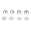 Aluminum Alloy Speaker Isolation Feet Pads, Low Harmonic Vibration, 4 Sets Amps, Turntables, Subwoofers (Silver) view 1